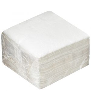 салфетки БЕЛЫЕ 24х24, 1 сл. 90шт (60)